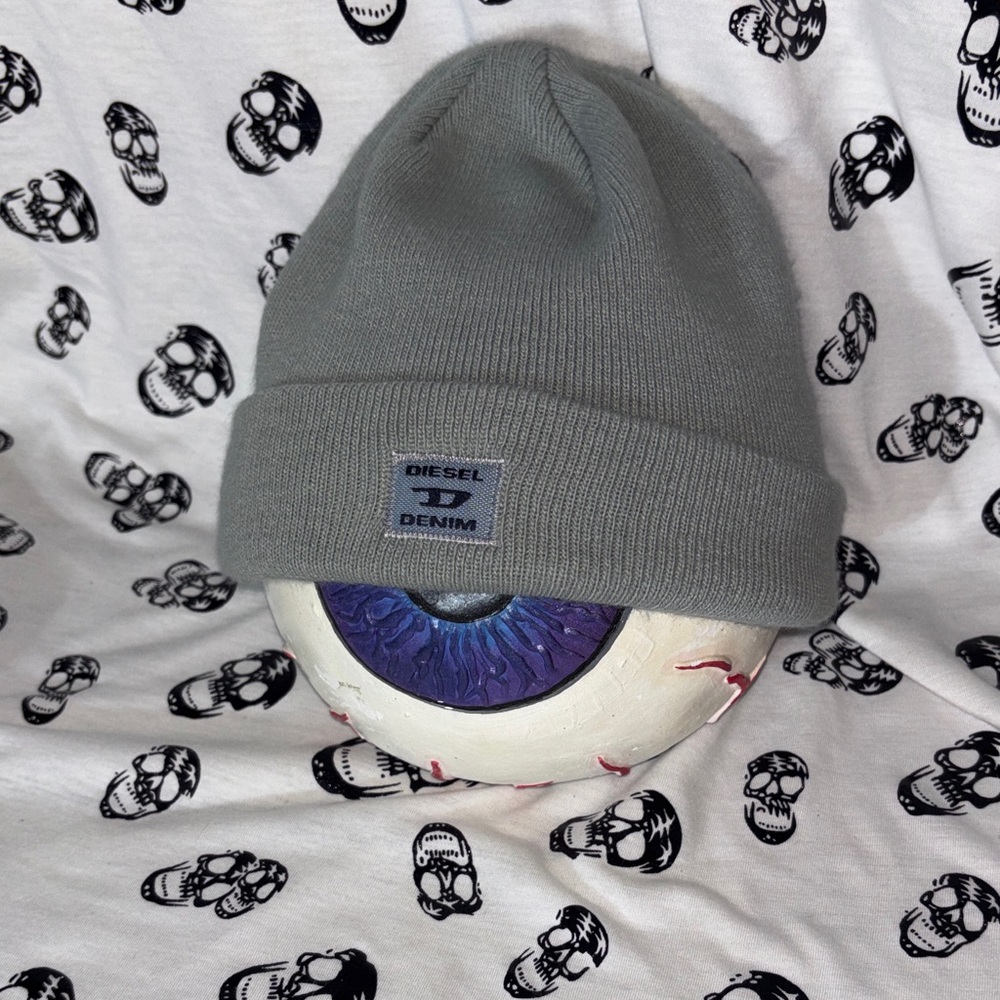 Diesel Gray Knit Beanie